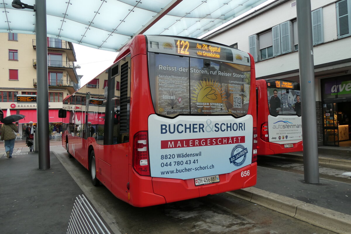 (280'721) - AHW Horgen - Nr. 656/ZH 456'887 - Mercedes am 27. September 2025 beim Bahnhof W�denswil
