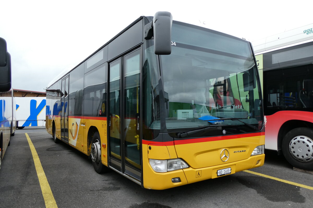 (280'821) - CarPostal Ouest - VD 1465/PID 5004 - Mercedes (ex TPB, S�deilles) am 28. September 2025 in Kerzers, Interbus
