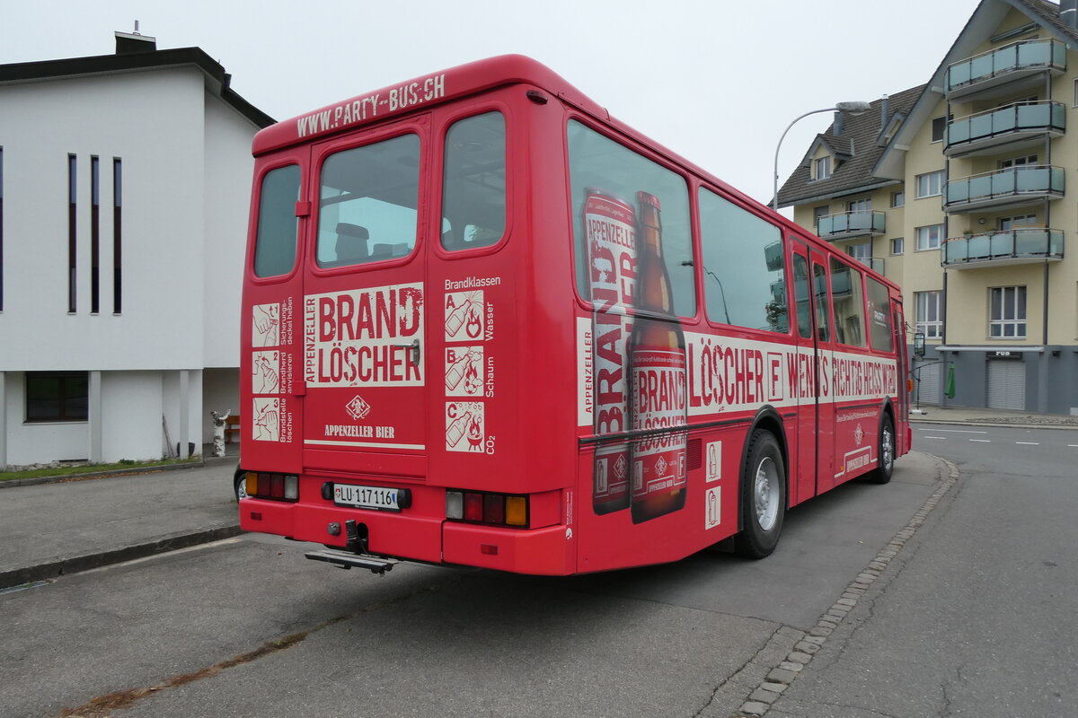 (281'342) - Party-Bus, Grosswangen - LU 117'116 - Saurer/R&J (ex Wohlgemuth, Hochwald) am 12. Oktober 2025 in Schwarzenberg, R�ssli