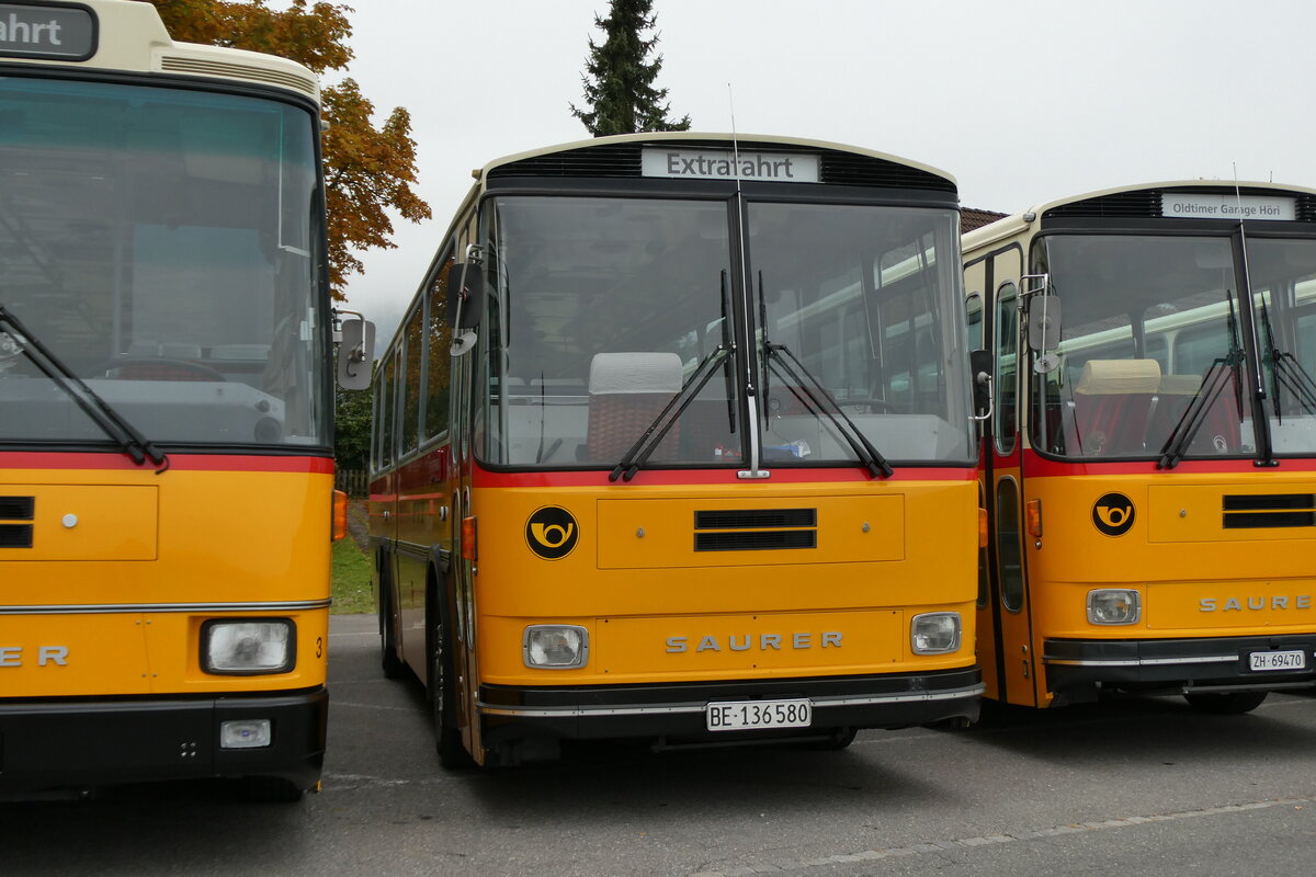 (281'343) - Schumacher, Liebefeld - BE 136'580 - Saurer/T�scher (ex Zimmermann, Niederwangen; ex P 24'289) am 12. Oktober 2025 in Schwarzenberg, R�ssli