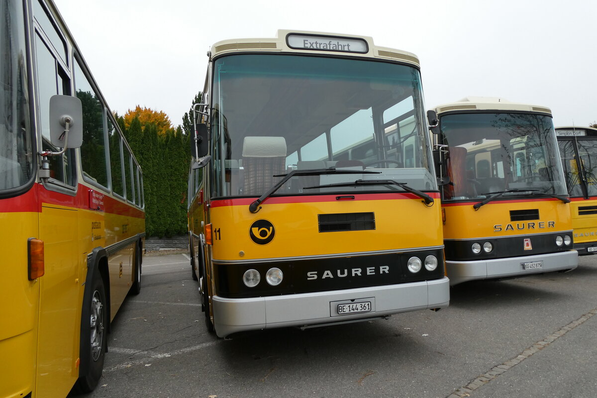 (281'357) - Aebi, Koppigen - Nr. 11/BE 144'361 - Saurer/Lauber (ex Leuenberger, Kirchberg; ex Niederer, Filzbach Nr. 11) am 12. Oktober 2025 in Schwarzenberg, R�ssli