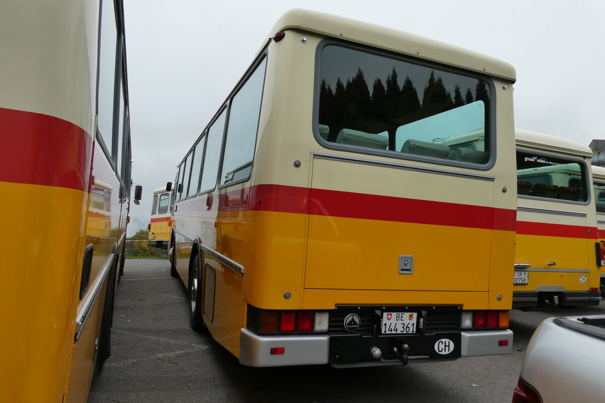 (281'362) - Aebi, Koppigen - Nr. 11/BE 144'361 - Saurer/Lauber (ex Leuenberger, Kirchberg; ex Niederer, Filzbach Nr. 11) am 12. Oktober 2025 in Schwarzenberg, R�ssli