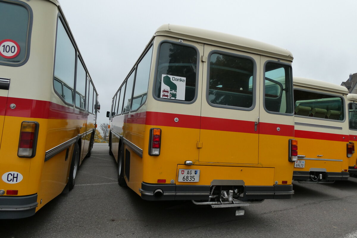 (281'373) - Gautschi, Suhr - AG 6835 - Saurer/T�scher (ex L�tscher, Neuheim Nr. 200/PID 2525; ex Cartek, Regensdorf; ex P 25'822) am 12. Oktober 2025 in Schwarzenberg, R�ssli