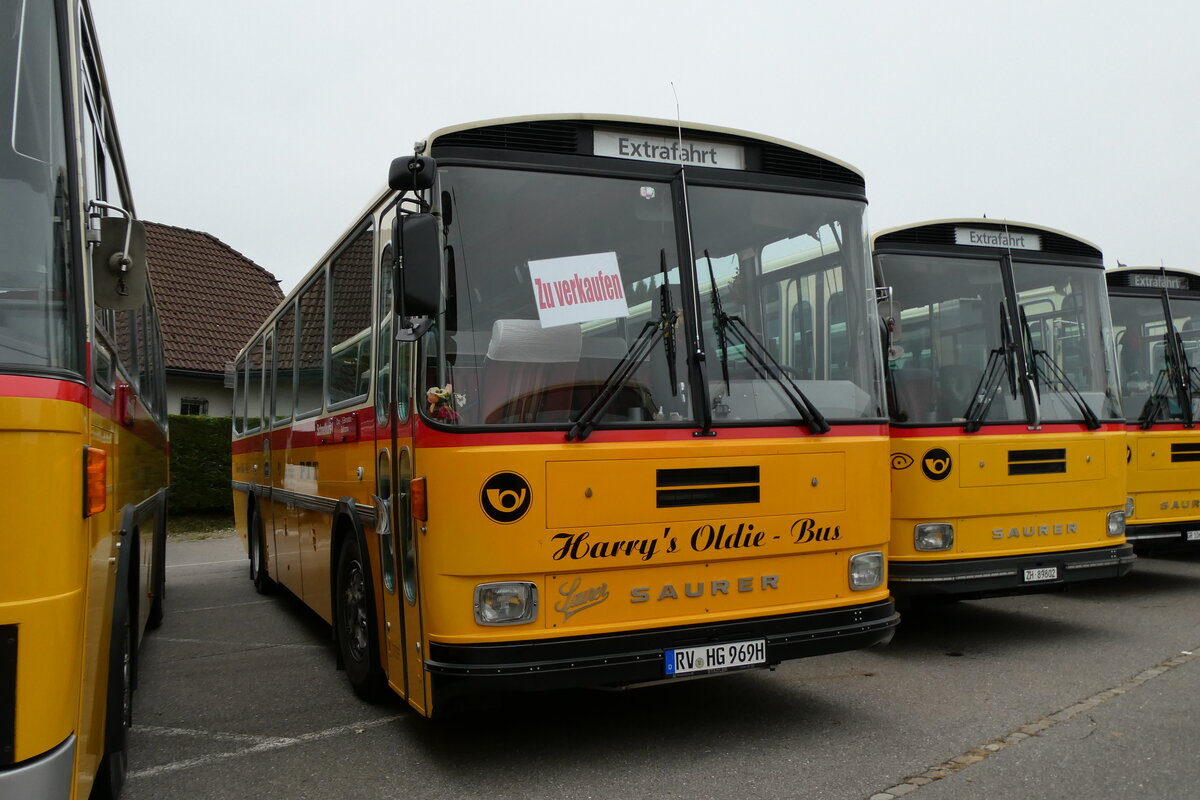 (281'379) - Aus Deutschland: Gmeinder, Schlier - RV-HG 969H - Saurer/R&J (ex M�ller, CH-Uttigen; ex Stocker, CH-Ottikon; ex Eberle, CH-Wittenbach; ex Richter, CH-Ossingen; ex P 25'350) am 12. Oktober 2025 in Schwarzenberg, R�ssli