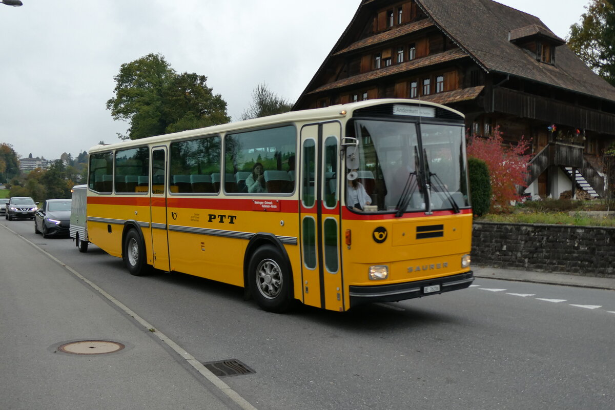 (281'406) - Schmid, Th�rishaus - BE 26'206 - Saurer/T�scher (ex P 24'244) am 12. Oktober 2025 in Hellb�hl, Luzernstrasse