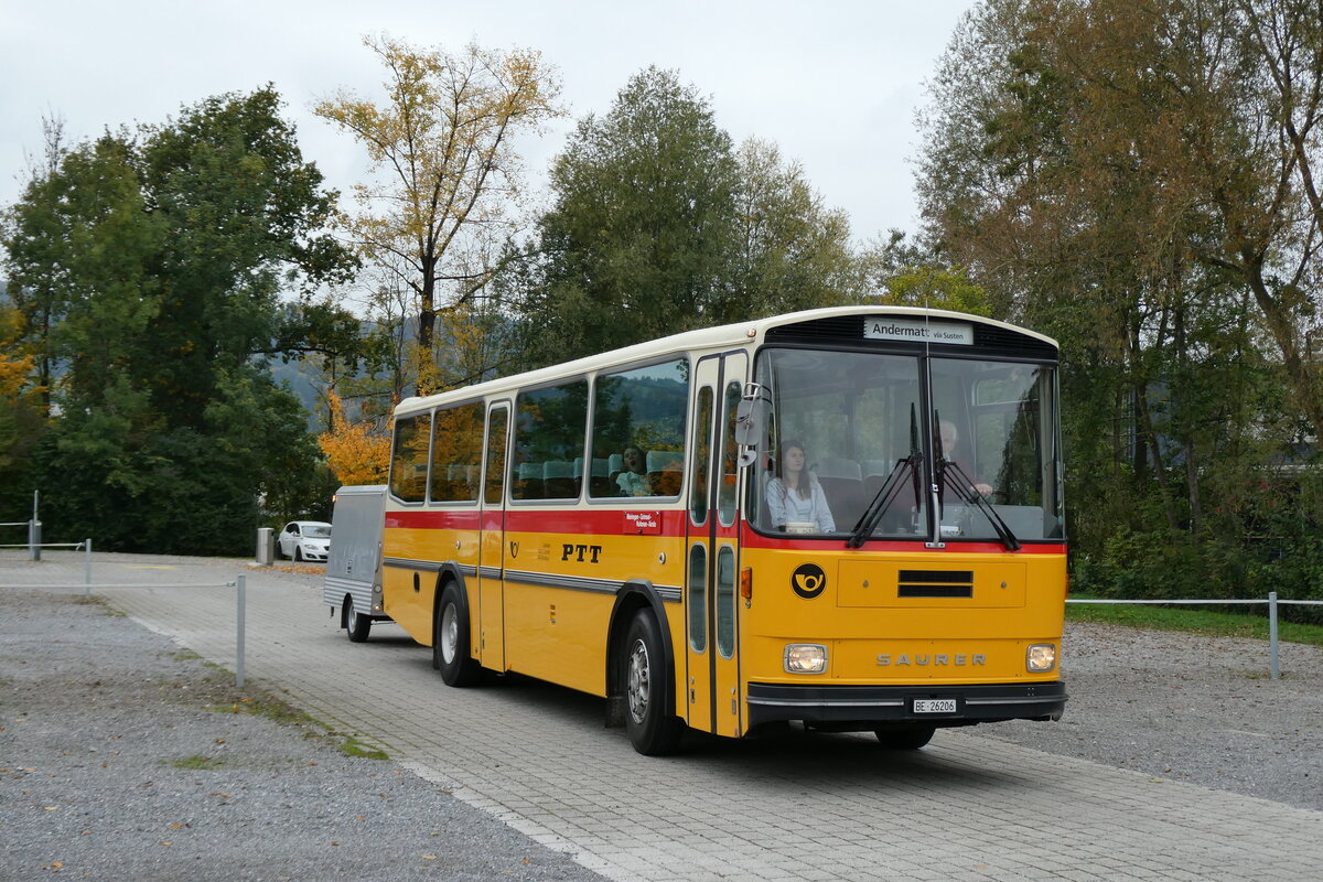 (281'411) - Schmid, Th�rishaus - BE 26'206 - Saurer/T�scher (ex P 24'244) am 12. Oktober 2025 in Hitzkirch, Interkantonale Polizeischule