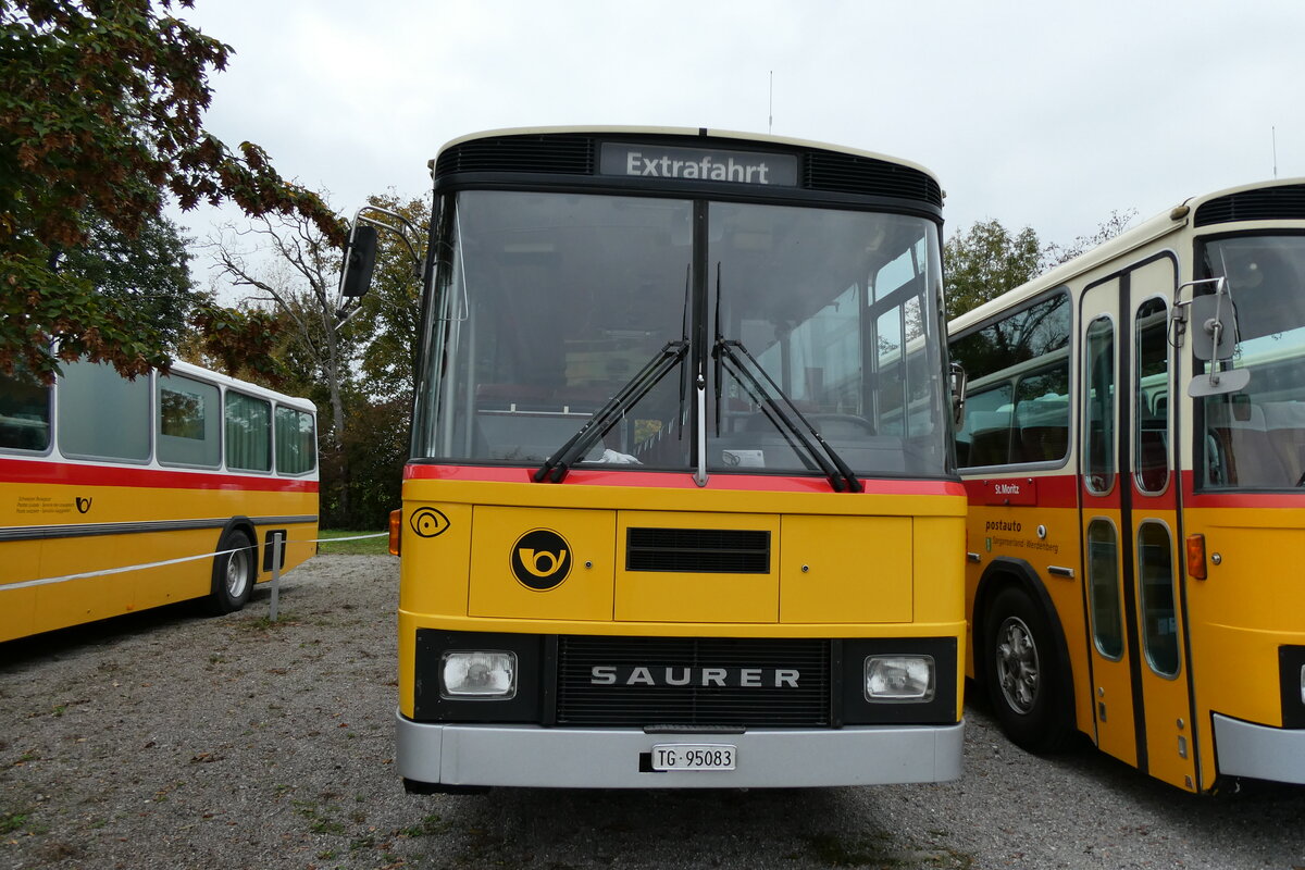 (281'426) - Oldtimer Club Saurer, Arbon - TG 95'083 - Saurer/T�scher (ex Schwizer, Goldach Nr. 2) am 12. Oktober 2025 in Hitzkirch, Interkantonale Polizeischule