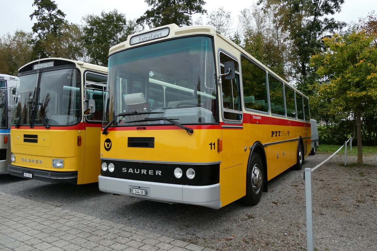 (281'437) - Aebi, Koppigen - Nr. 11/BE 144'361 - Saurer/Lauber (ex Leuenberger, Kirchberg; ex Niederer, Filzbach Nr. 11) am 12. Oktober 2025 in Hitzkirch, Interkantonale Polizeischule