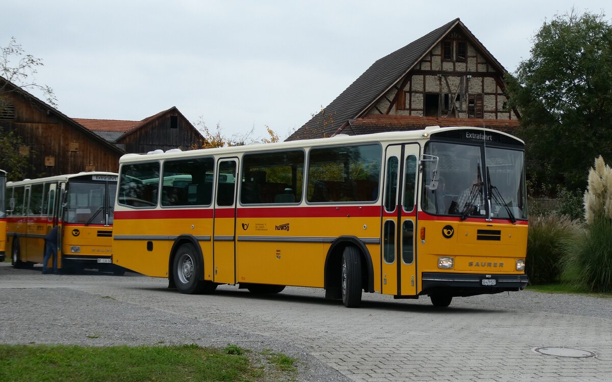 (281'448) - Huwag, M�rschwil - SG 479'527 - Saurer/R&J (ex Nef, Hemberg PID 3243; ex P 24'353) am 12. Oktober 2025 in Hitzkirch, Interkantonale Polizeischule