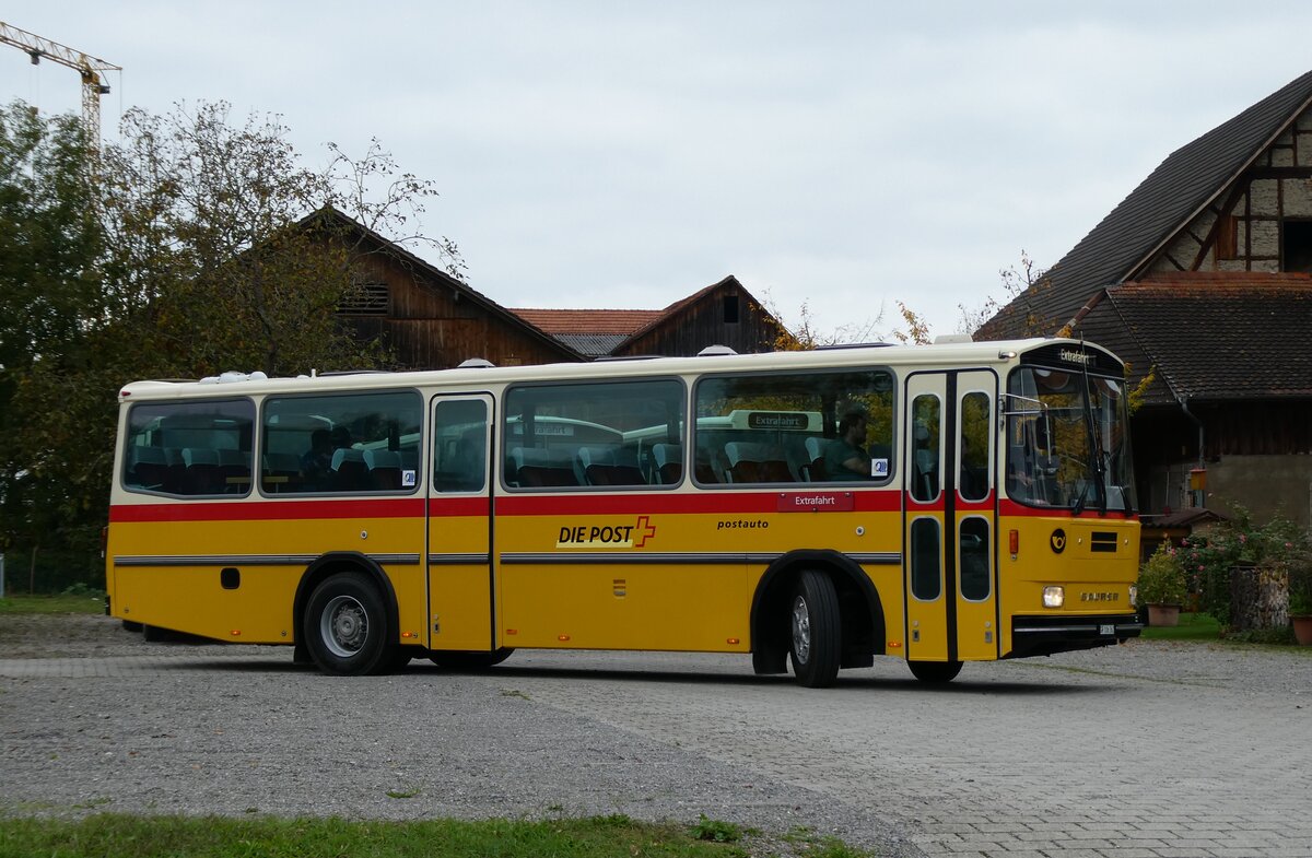 (281'463) - Ackermann, Landquart - GR 106'362 - Saurer/R&J (ex F�ssler, Unteriberg; ex Sch�rch, Gutenburg Nr. 6; ex P 24'358/PID 3219) am 12. Oktober 2025 in Hitzkirch, Interkantonale Polizeischule