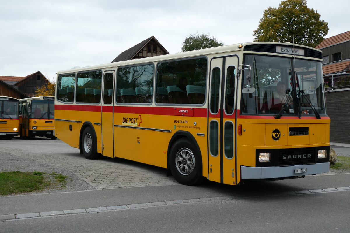 (281'470) - Ruklic, Schaffhausen - SH 17'473 - Saurer/T�scher (ex Schett, Sargans PID 2762) am 12. Oktober 2025 in Hitzkirch, Interkantonale Polizeischule