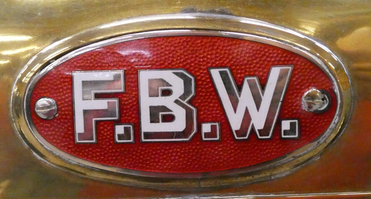 (281'595) - Buslogo - F.B.W. - am 18. Oktober 2025 in N�fels, FBW-Museum