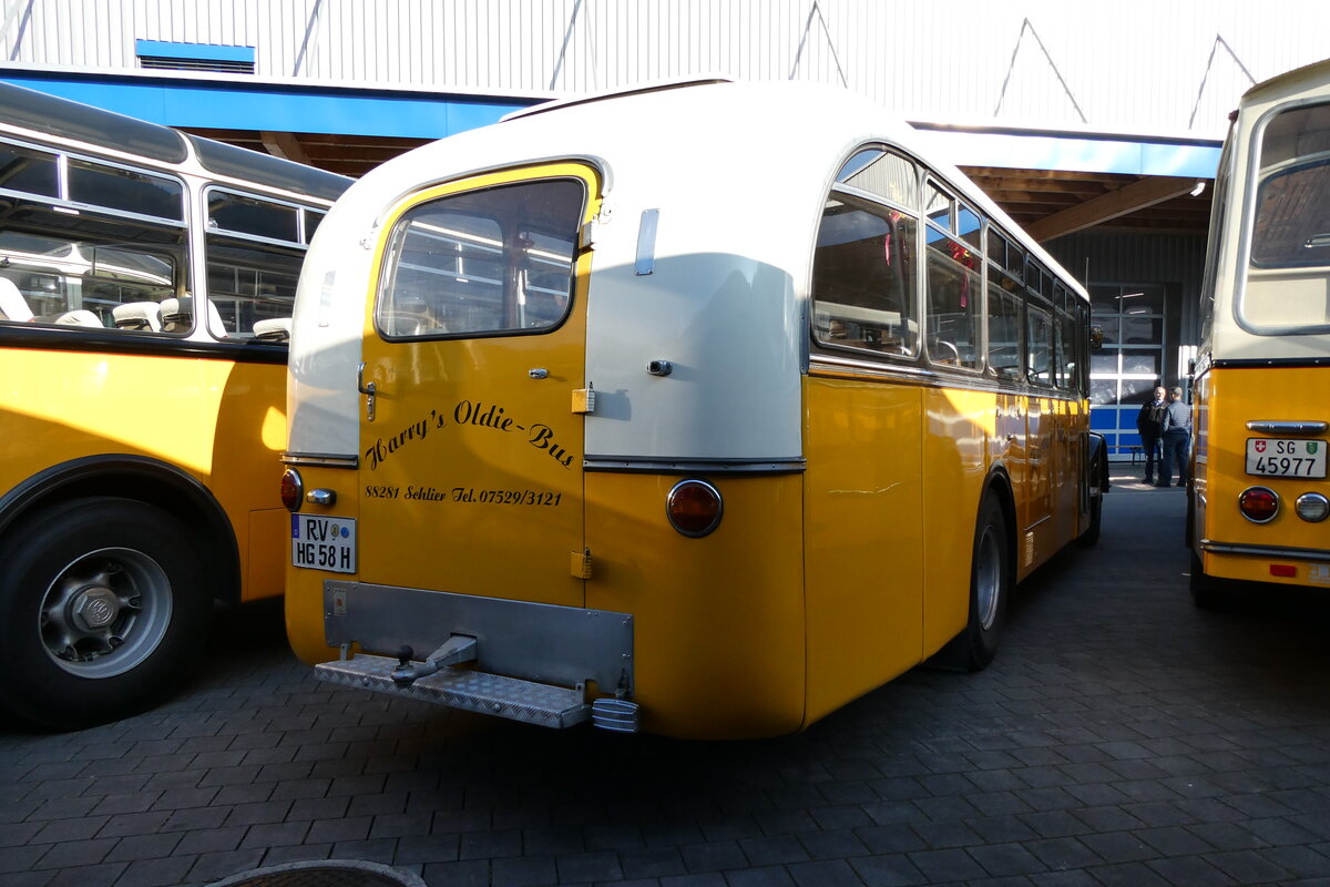 (281'602) - Aus Deutschland: Gmeinder, Schlier - RV-HG 58H - FBW/Krapf (ex Graf, CH-Buchs; ex Hollenstein, CH-M�hlr�ti) am 18. Oktober 2025 in N�fels, FBW-Museum