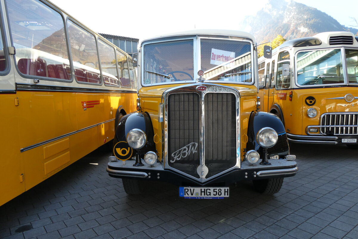 (281'617) - Aus Deutschland: Gmeinder, Schlier - RV-HG 58H - FBW/Krapf (ex Graf, CH-Buchs; ex Hollenstein, CH-M�hlr�ti) am 18. Oktober 2025 in N�fels, FBW-Museum