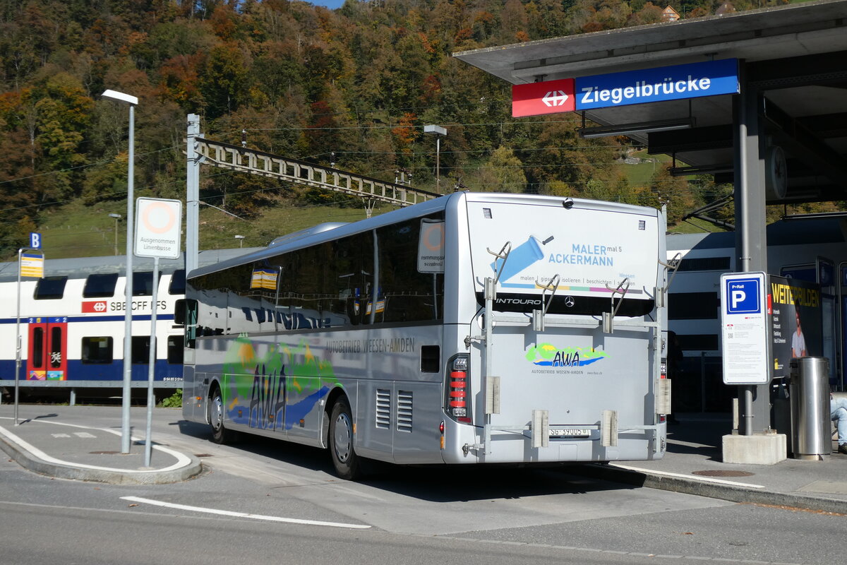 (281'658) - AWA Amden - Nr. 5/SG 39'005 - Mercedes am 18. Oktober 2025 beim Bahnhof Ziegelbr�cke