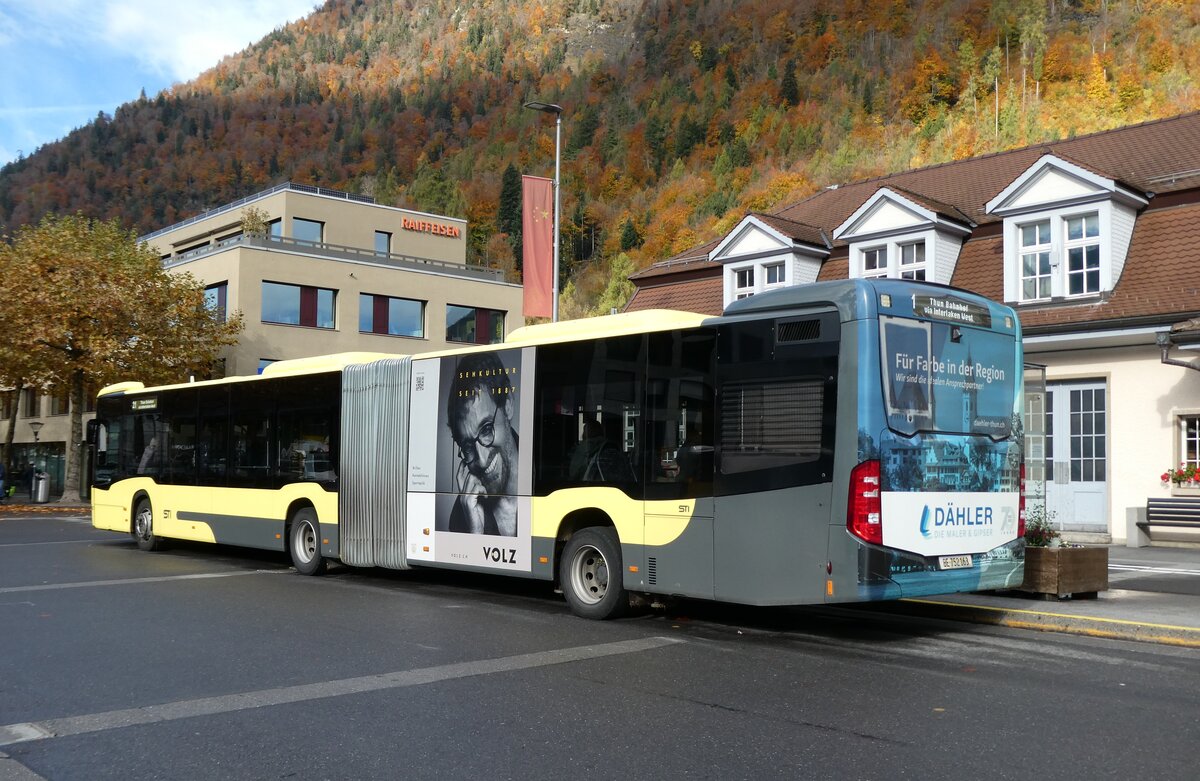 (281'842) - STI Thun - Nr. 163/BE 752'163 - Mercedes am 28. Oktober 2025 beim Bahnhof Interlaken Ost