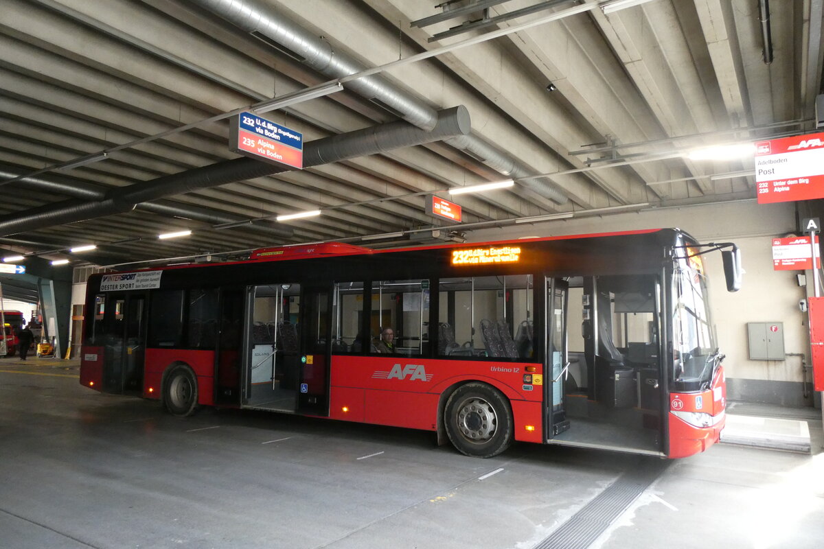 (281'919) - AFA Adelboden - Nr. 91/BE 26'704 - Solaris am 31. Oktober 2025 in Adelboden, Busstation