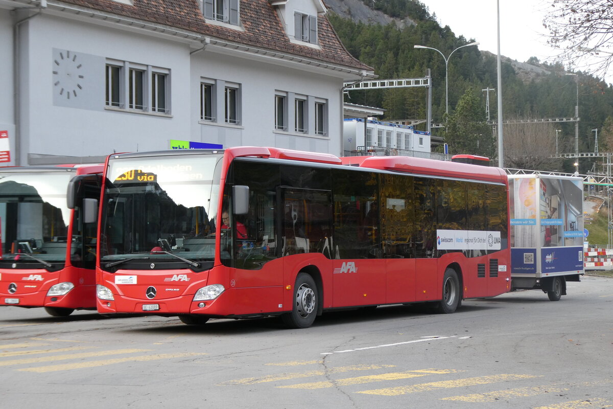 (281'959) - AFA Adelboden - Nr. 28/BE 43'089 - Mercedes am 31. Oktober 2025 beim Bahnhof Kandersteg