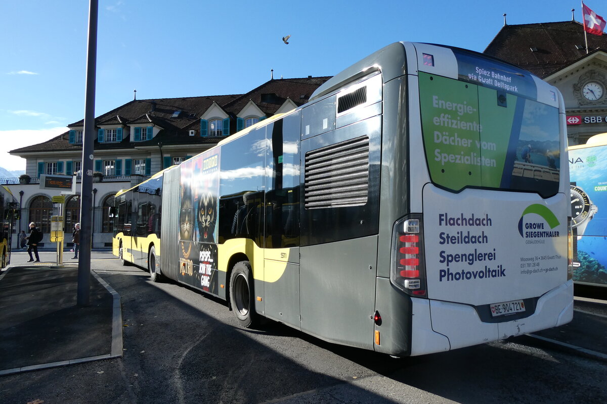 (282'068) - STI Thun - Nr. 721/BE 904'721 - Mercedes am 3. November 2025 beim Bahnhof Thun