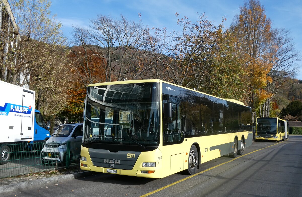 (282'096) - STI Thun - Nr. 148/BE 801'148 - MAN am 6. November 2025 bei der Schiffl�ndte Thun