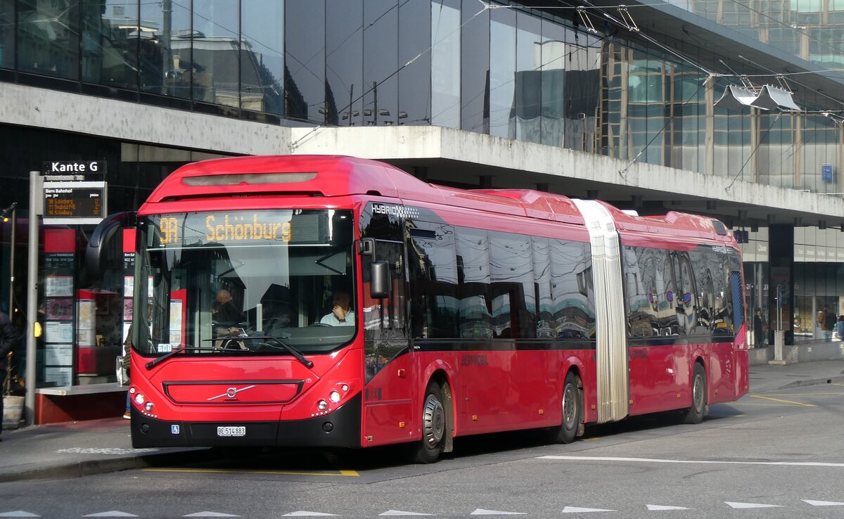 (282'161) - Bernmobil, Bern - Nr. 883/BE 514'883 - Volvo am 8. November 2025 beim Bahnhof Bern