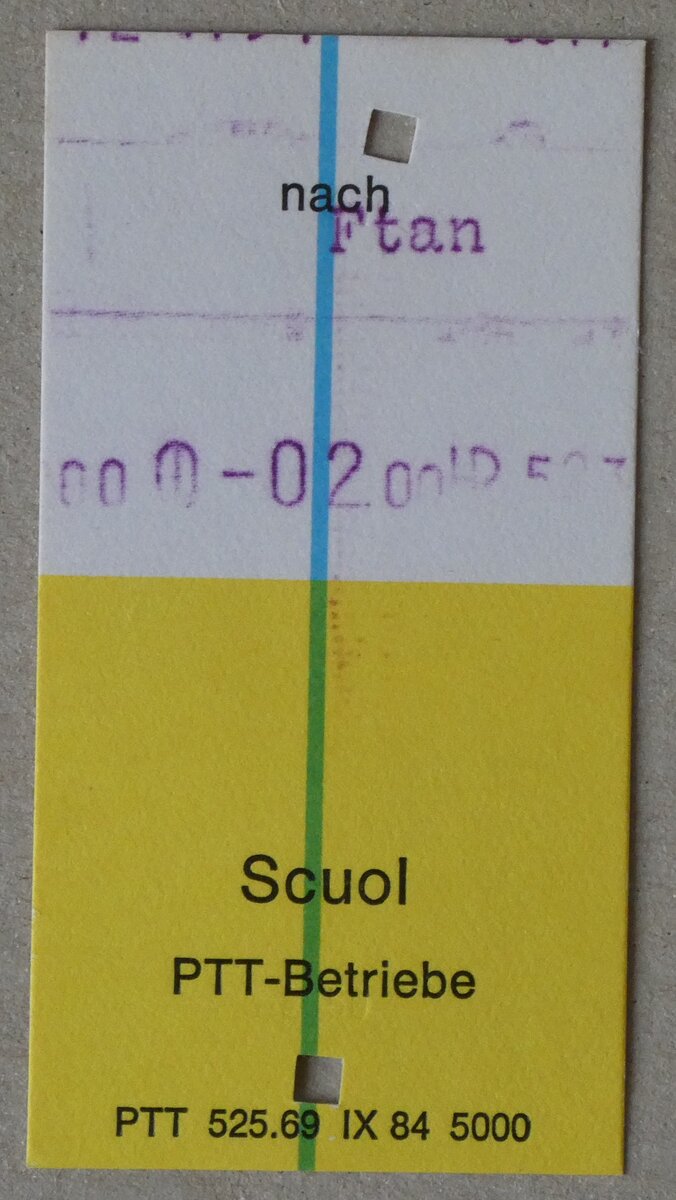 (282'499) - PTT-Einzelbillet am 19. November 2025 in Thun