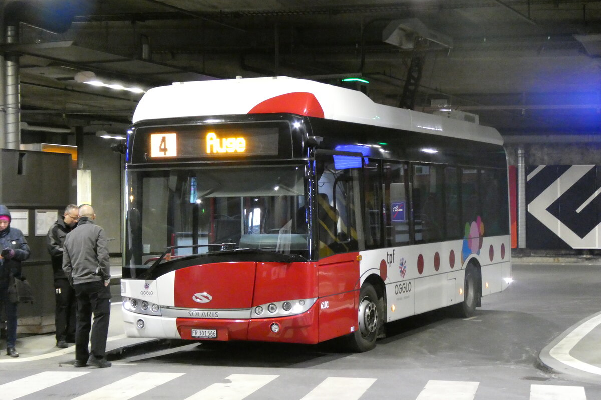 (282^505) - TPF Fribourg - Nr. 6101/FR 301'566 - eSolaris am 22. November 2025 in Fribourg, Busbahnhof