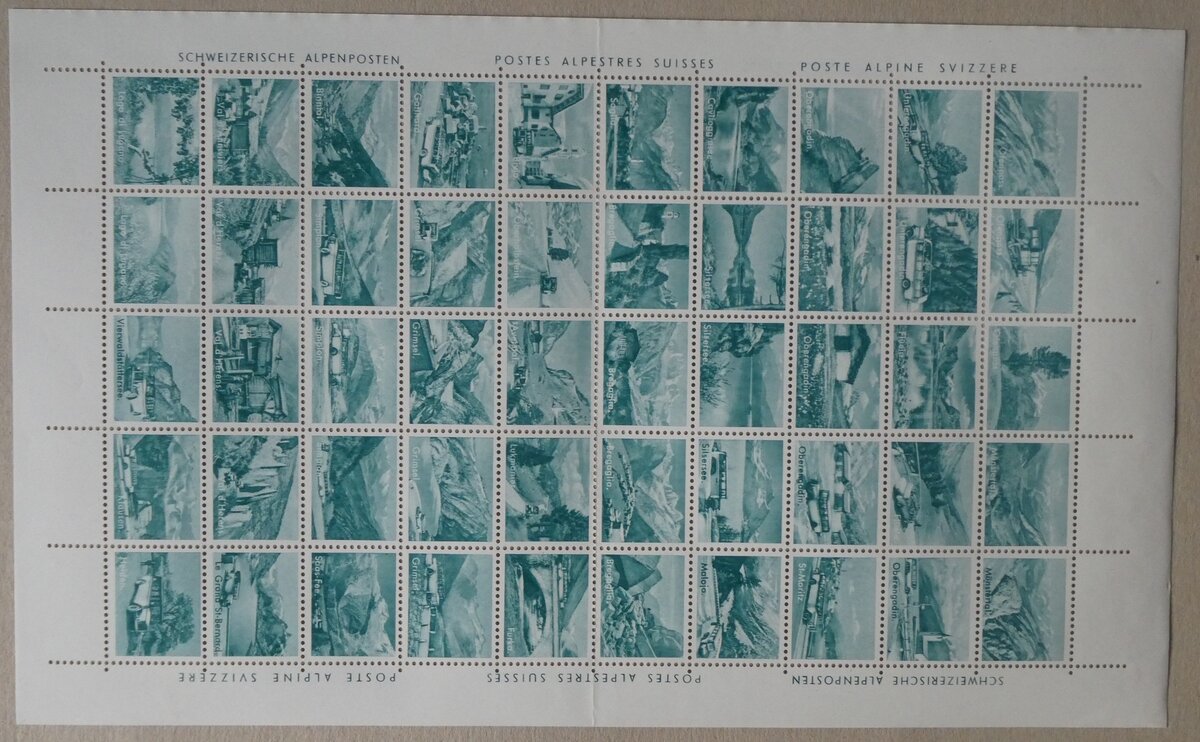 (282'689) - Bogen mit Werbemarken f�r die Schweizerischen Alpenposten am 2. Dezember 2025 in Thun