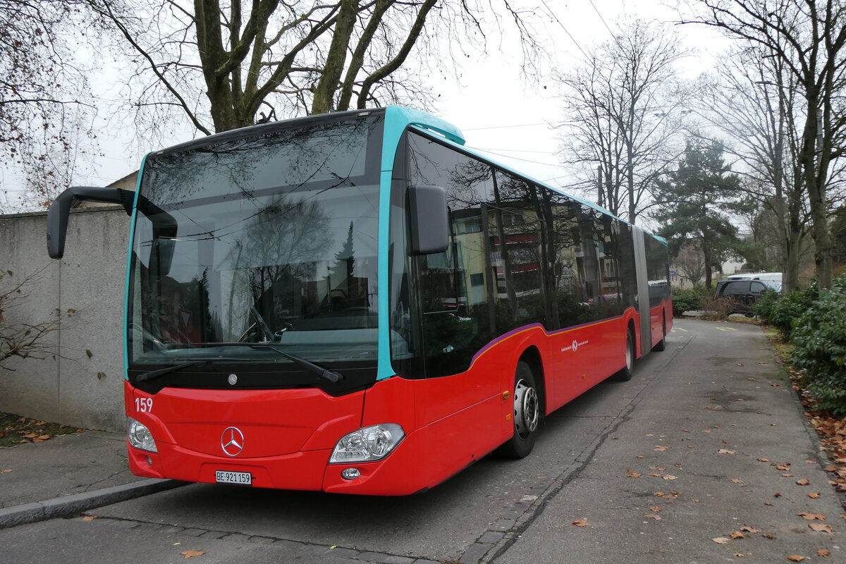 (282'714) - VB Biel - Nr. 159/BE 921'159 - Mercedes (ex STI Thun Nr. 166) am 4. Dezember 2025 in Biel, L�hre