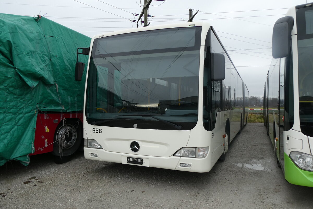 (282'825) - Intertours, Domdidier - Nr. 666 - Mercedes (ex STI Thun Nr. 136) am 6. Dezember 2025 in Kerzers, Murtenstrasse