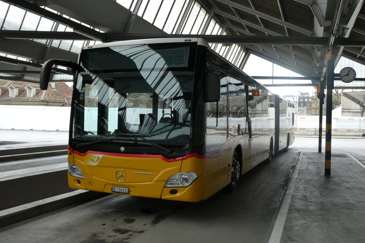 (282'881) - PostAuto Bern - Nr. 10'686/BE 734'631/PID 10'686 - Mercedes (ex Nr. 631) am 6. Dezember 2025 in Bern, Postautostation