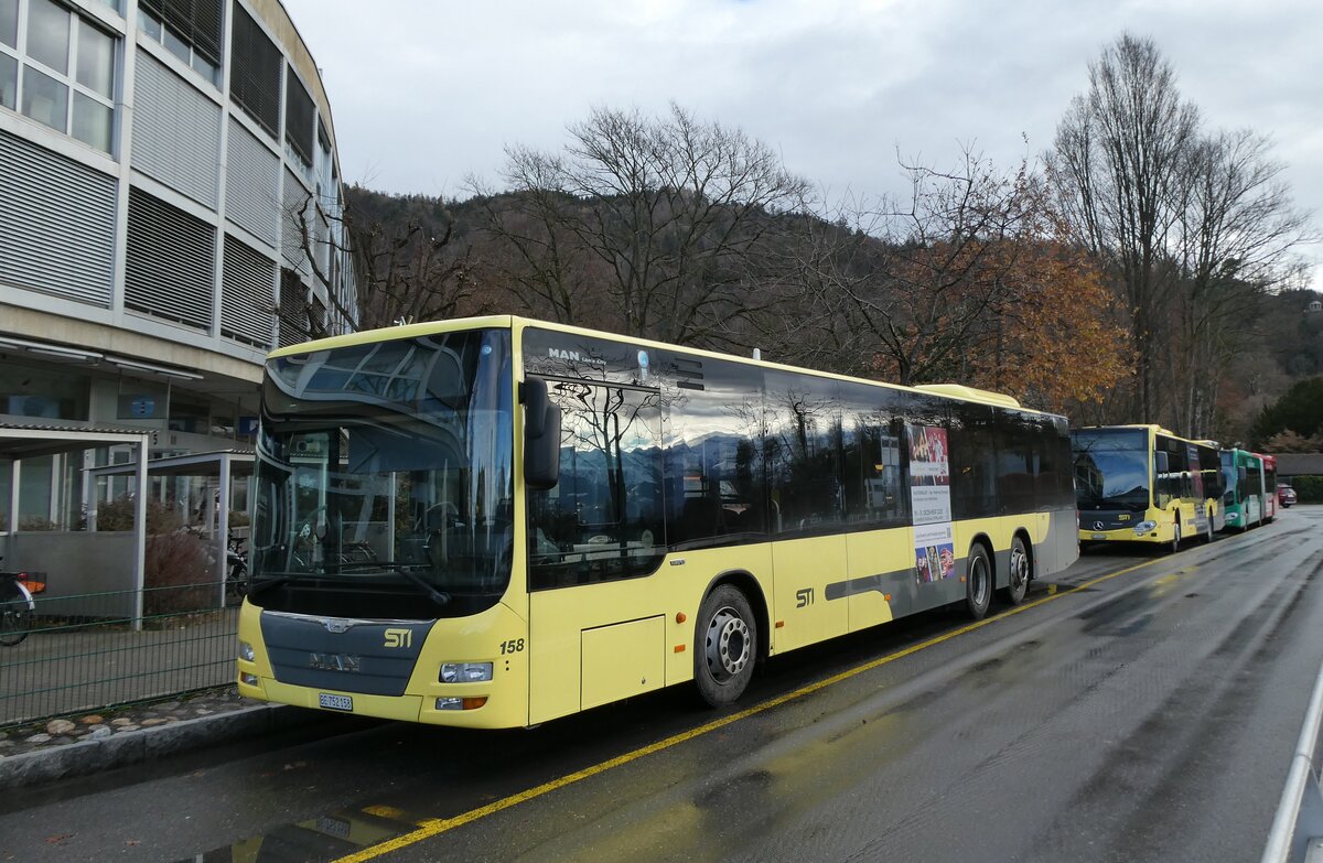 (282'916) - STI Thun - Nr. 158/BE 752'158 - MAN am 8. Dezember 2025 bei der Schiffl�ndte Thun