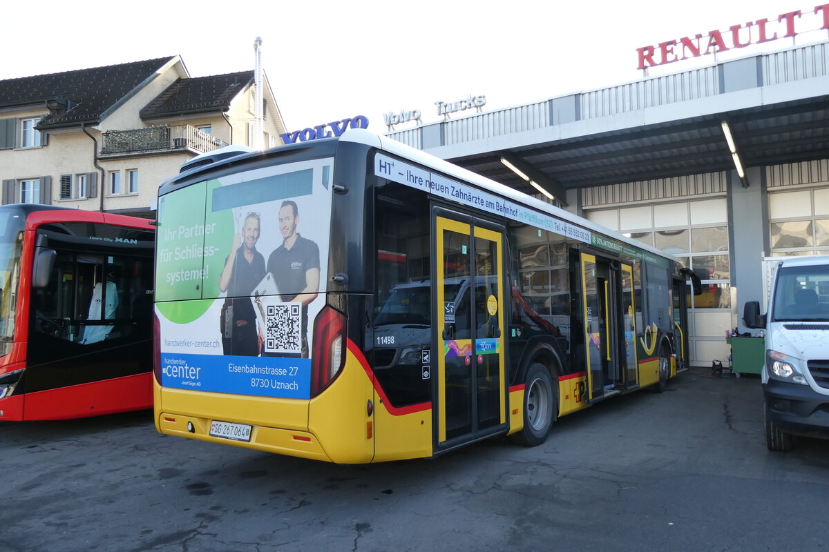 (283'120) - PostAuto Ostschweiz - SG 267'064/PID 11'498 - MAN am 12. Dezember 2025 in Schmerikon, Thomann