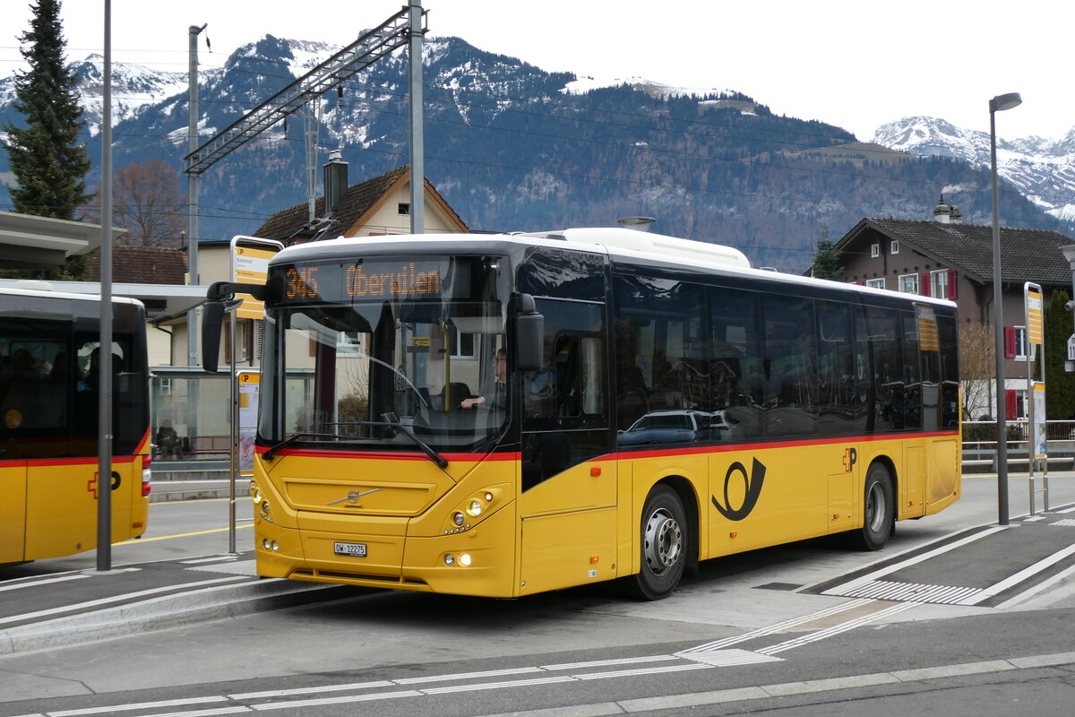 (283'277) - PostAuto Zentralschweiz - Nr. 508/OW 12'275/PID 10'536 - Volvo (ex Nr. 12; ex Dillier, Sarnen Nr. 12) am 19. Dezember 2025 beim Bahnhof Sarnen