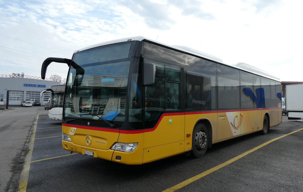 (283'330) - CarPostal Ouest - VD 260'977/PID 5626 - Mercedes (ex Faucherre, Moudon) am 20. Dezember 2025 in Kerzers, Interbus 