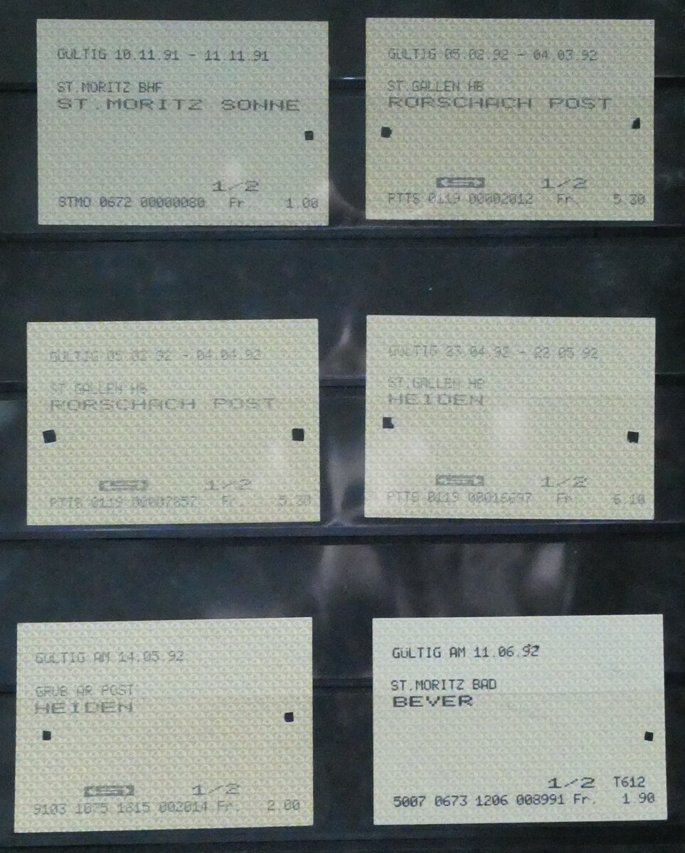 (283'707) - Postauto-Einzelbillette am 4. Januar 2026 in Thun