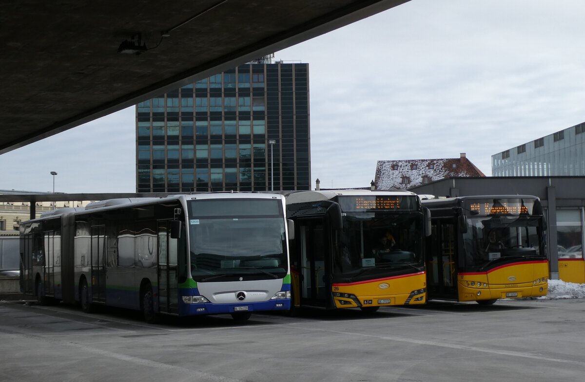 (283'729) - PostAuto Nordschweiz - BL 154'229/PID 12'420 - Mercedes (ex TPL Lugano Nr. 404) am 6. Januar 2026 in Bern, Postautostation