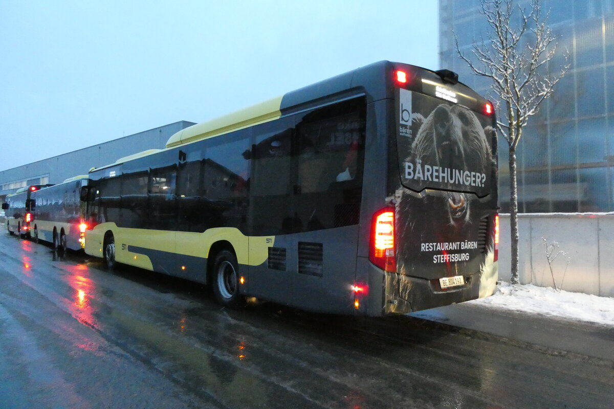 (283'787) - STI Thun - Nr. 192/BE 804'192 - Mercedes am 10. Januar 2026 beim Bahnhof Frutigen 