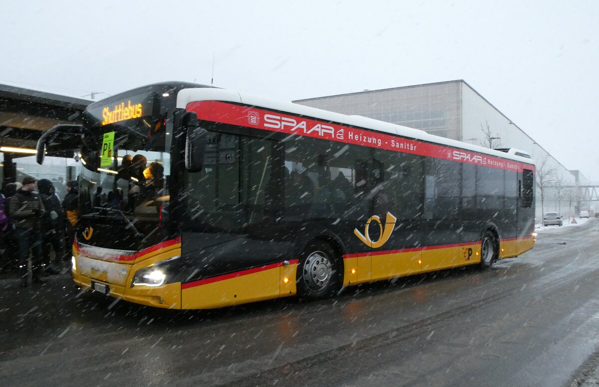 (283'812) - Wyss, Boningen - Nr. 76/SO 108'085/PID 11'874 - MAN am 10. Januar 2026 beim Bahnhof Frutigen