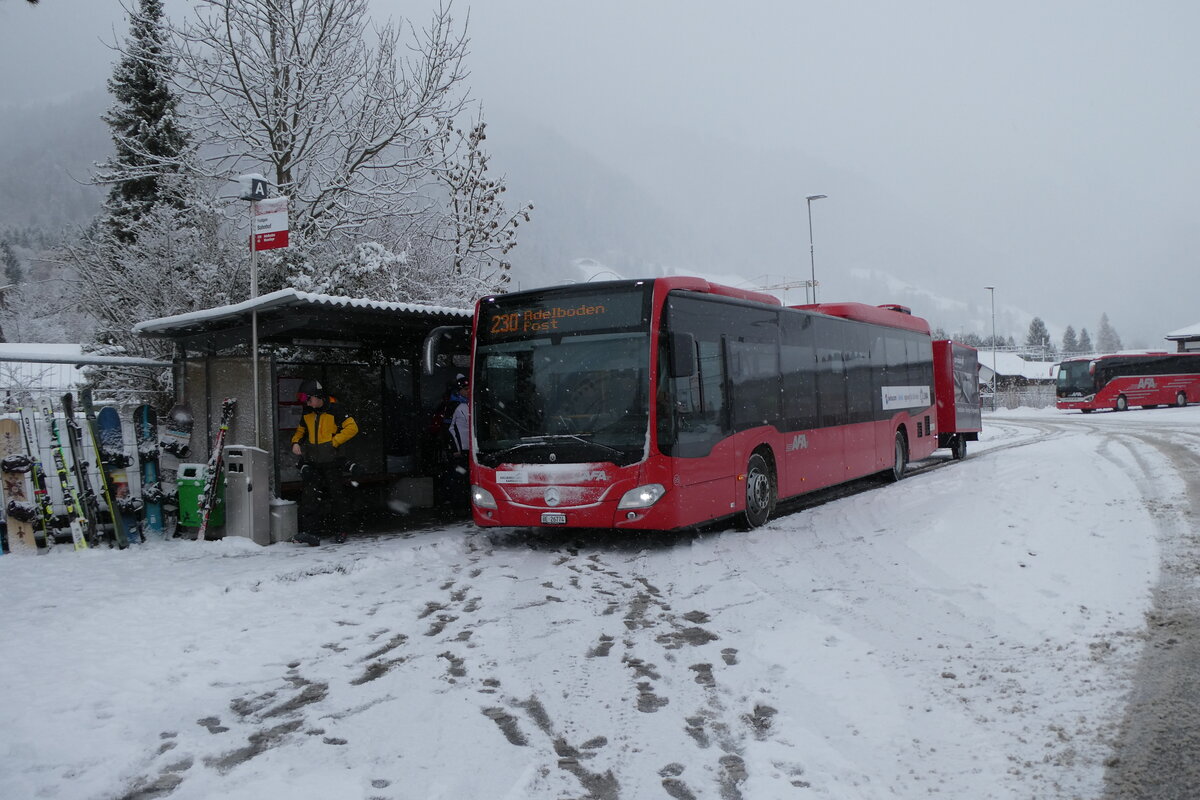 (283'882) - AFA Adelboden - Nr. 95/BE 26'774 - Mercedes am 10. Januar 2026 beim Bahnhof Frutigen
