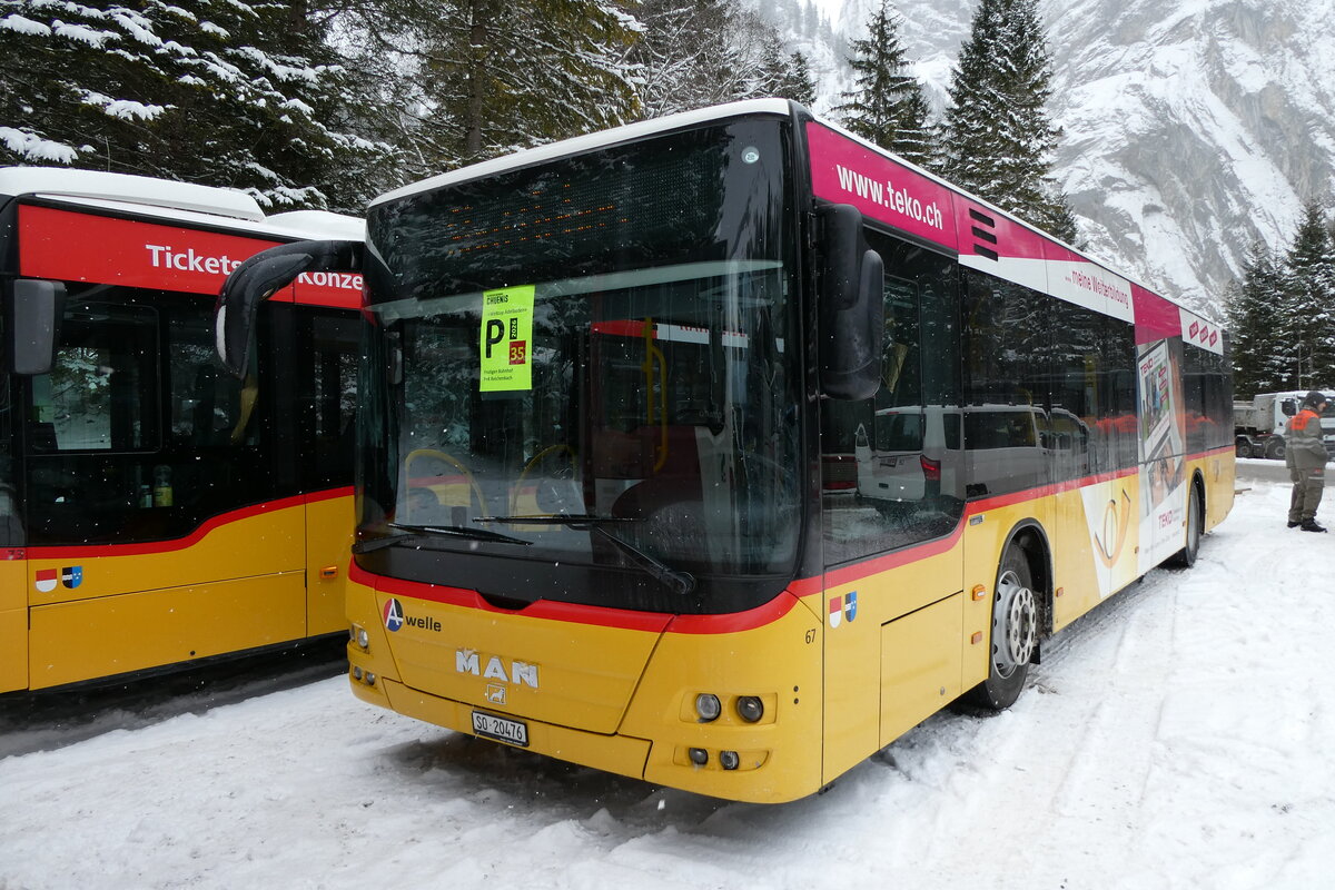 (283'961) - Wyss, Boningen - Nr. 67/SO 20'476/PID 10'834 - MAN am 10. Januar 2026 in Adelboden, Unter dem Birg
