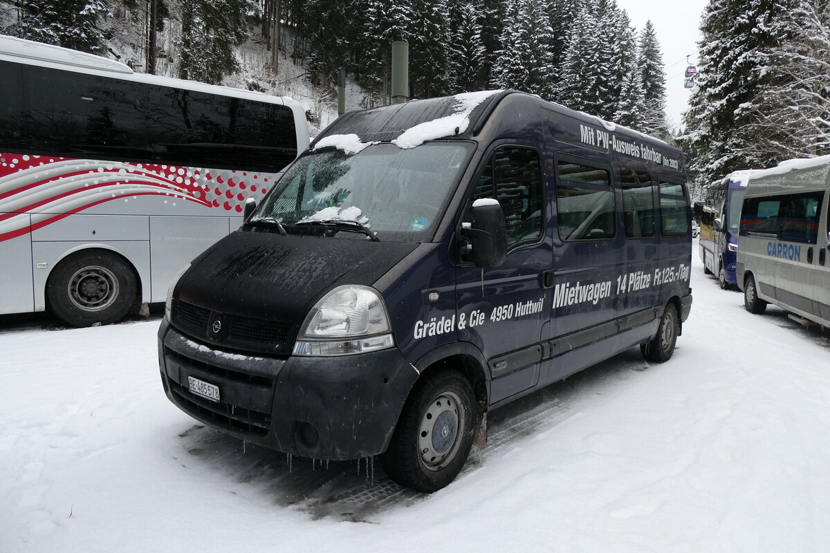 (284'091) - Gr�del, Huttwil - BE 485'578 - Opel am 10. Januar 2026 in Adelboden, ASB