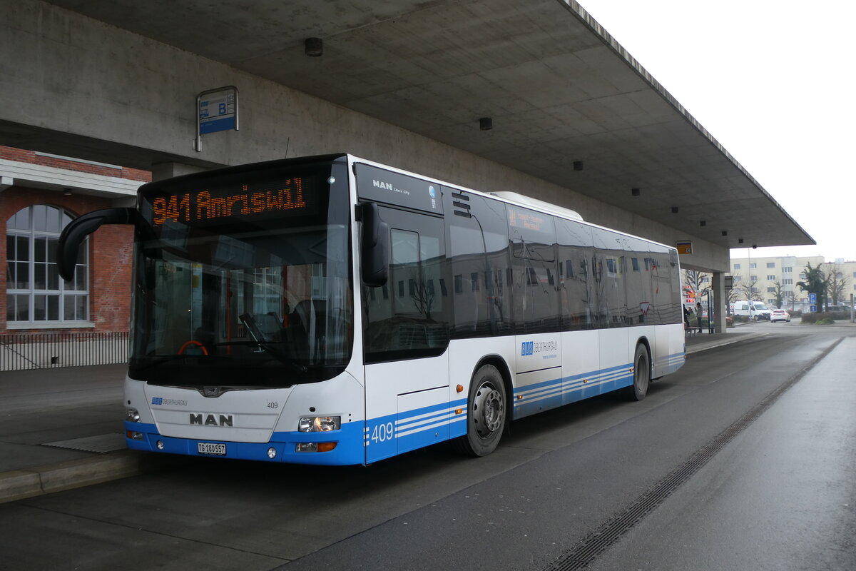 (284'215) - BOTG Amriswil - Nr. 409/TG 180'557 - MAN (ex Nr. 14) am 16. Januar 2026 in Aron, Bushof