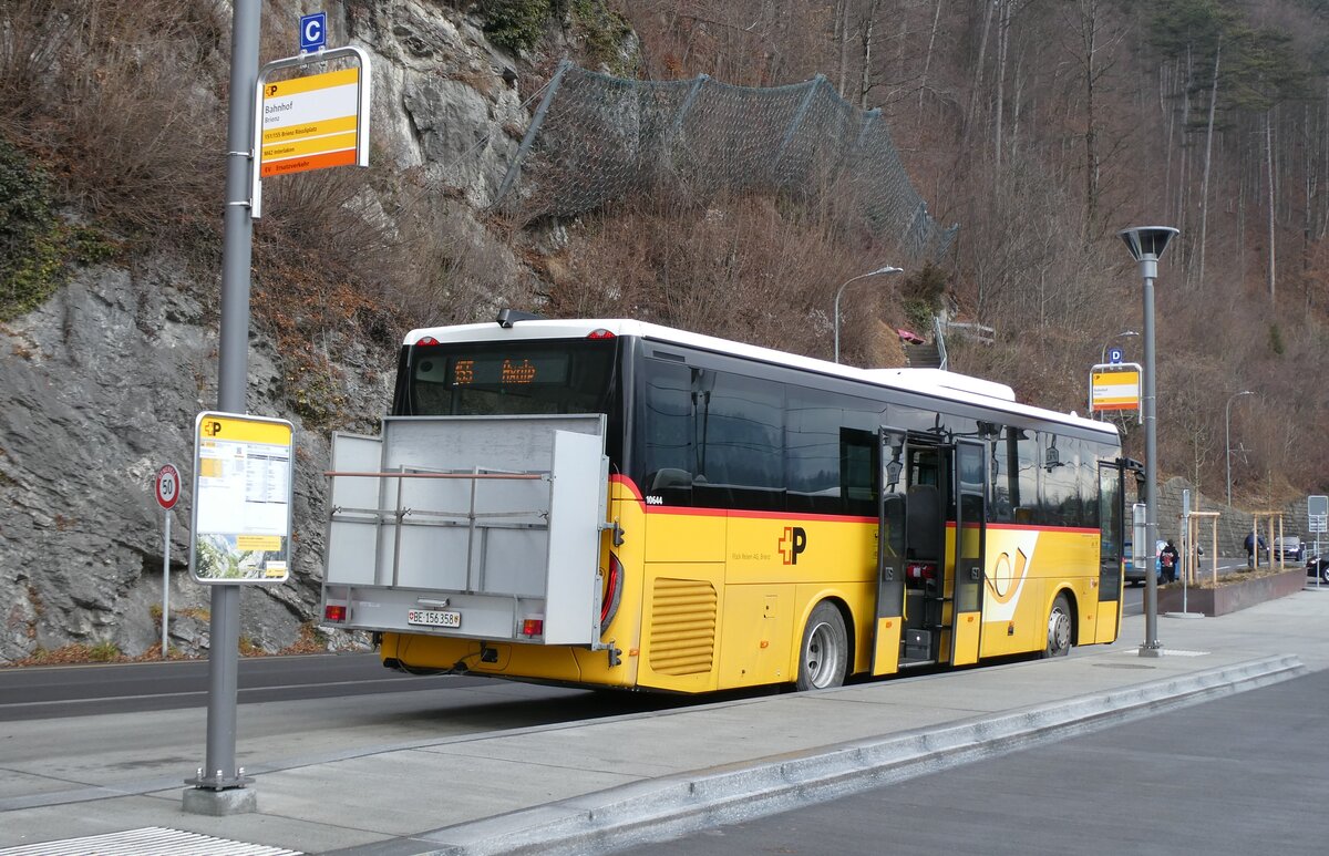 (284'351) - Fl�ck, Brienz - Nr. 9/BE 156'358/PID 10'644 - Iveco am 26. Januar 2026 beim Bahnhof Brienz