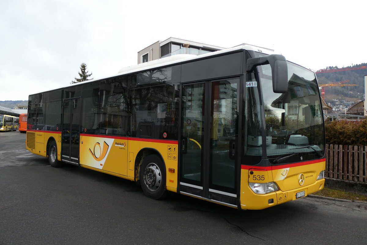 (284'614) - PostAuto Bern - Nr. 535/BE 734'535/PID 5418 - Mercedes am 4. Februar 2026 in Thun, Garage STI