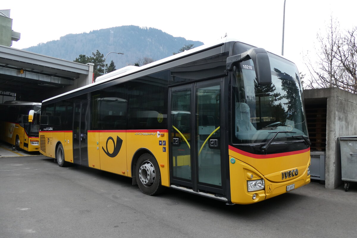 (284'664) - PostAuto Graub�nden - GR 168'873/PID 10'210 - Iveco (ex GR 170'438) am 6. Februar 2026 in Chur, Garage