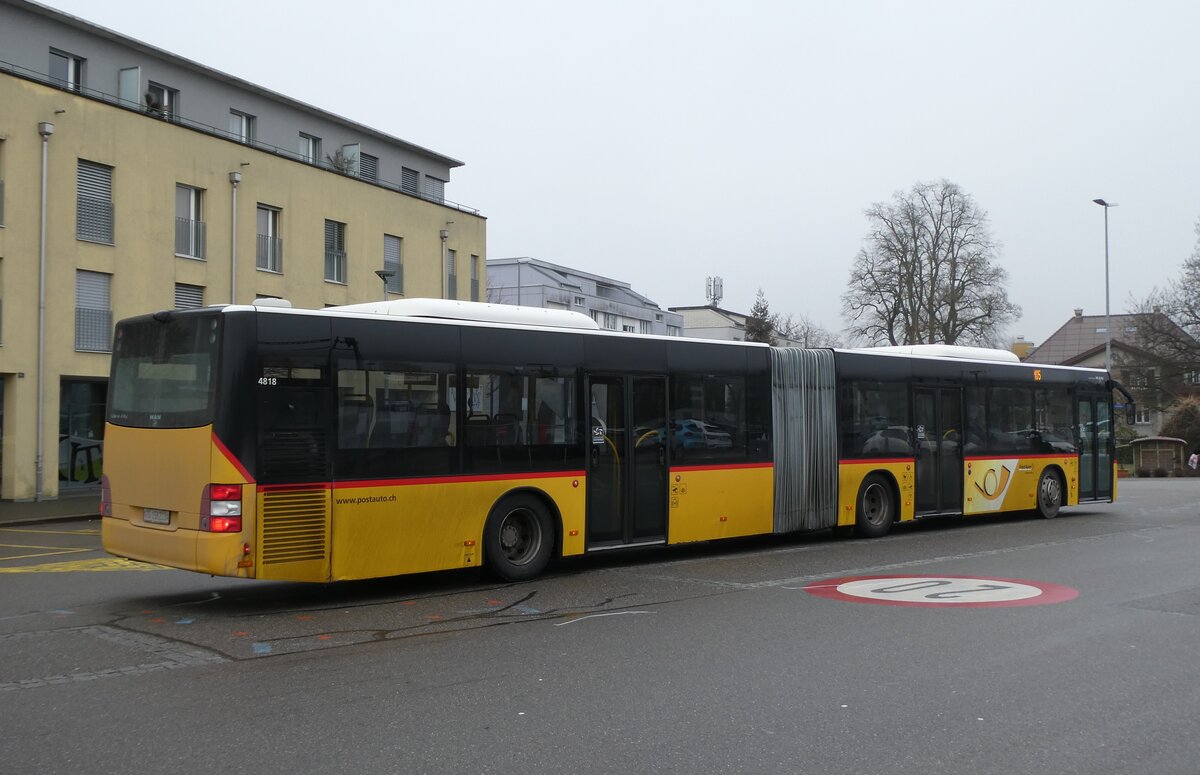 (284'688) - PostAuto Ostschweiz - TG 158'213/PID 4818 - MAN (ex PostAuto Graub�nden; ex PostAuto Ostschweiz SZ 68'458; ex PostAuto Ostschweiz SZ 44'040; ex Kistler, Reichenburg) am 7. Februar 2026 beim Bahnhof Lyss