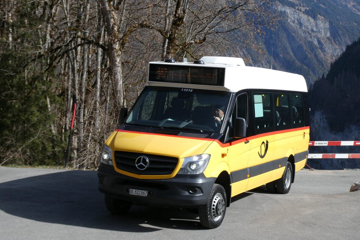 (285'217) - PostAuto Bern - BE 822'867/PID 11'016 - Mercedes am 5. M�rz 2026 in Isenfluh, Dorf