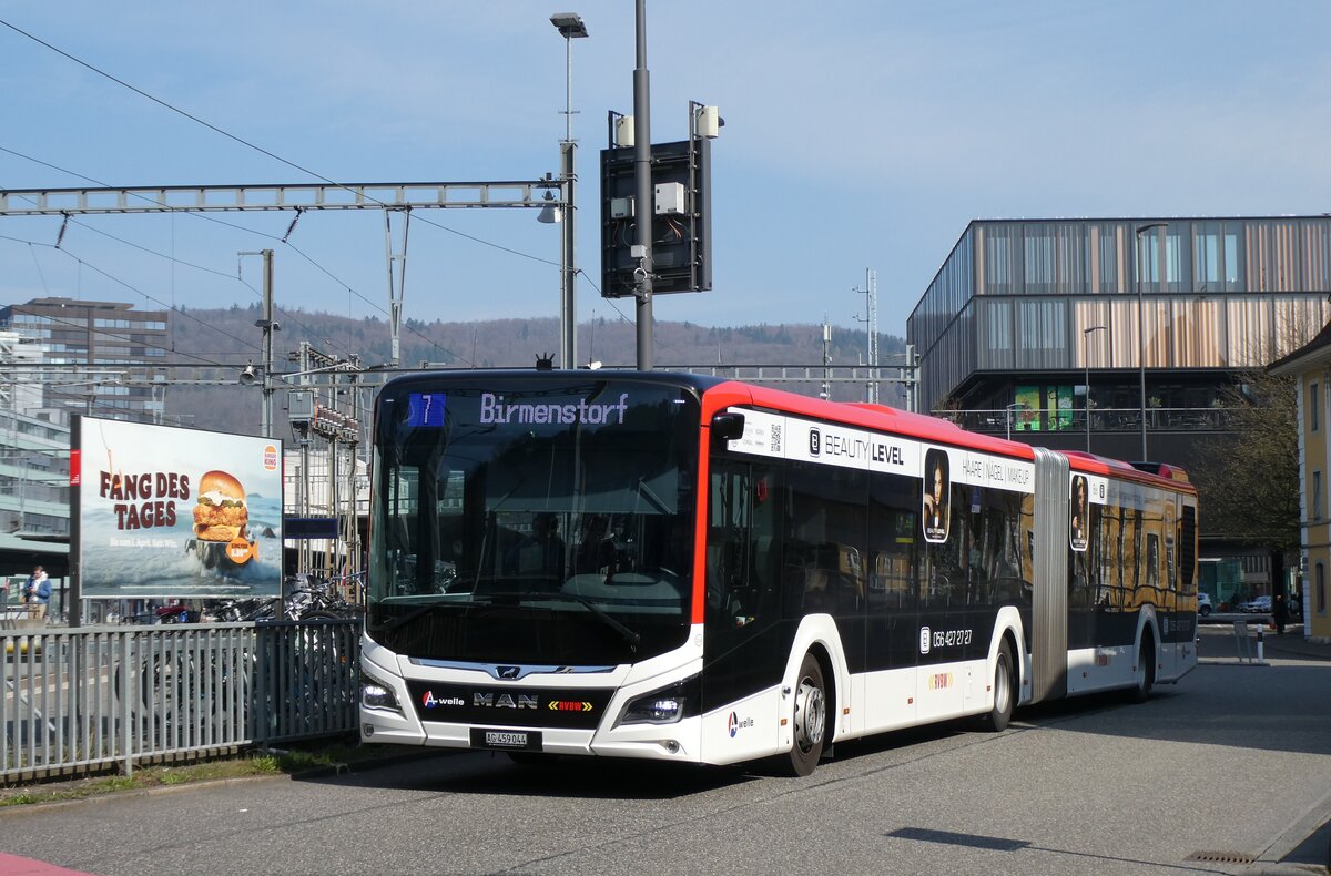 (285'495) - Twerenbold, Baden - Nr. 314/AG 459'044 - MAN am 19. M�rz 2026 beim Bahnhof Baden