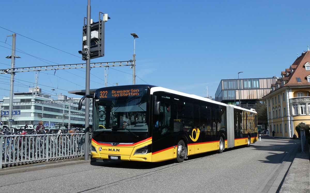 (285'533) - Wicki, Zufikon - AG 530'495/PID 12'047 - MAN am 19. M�rz 2026 beim Bahnhof Baden